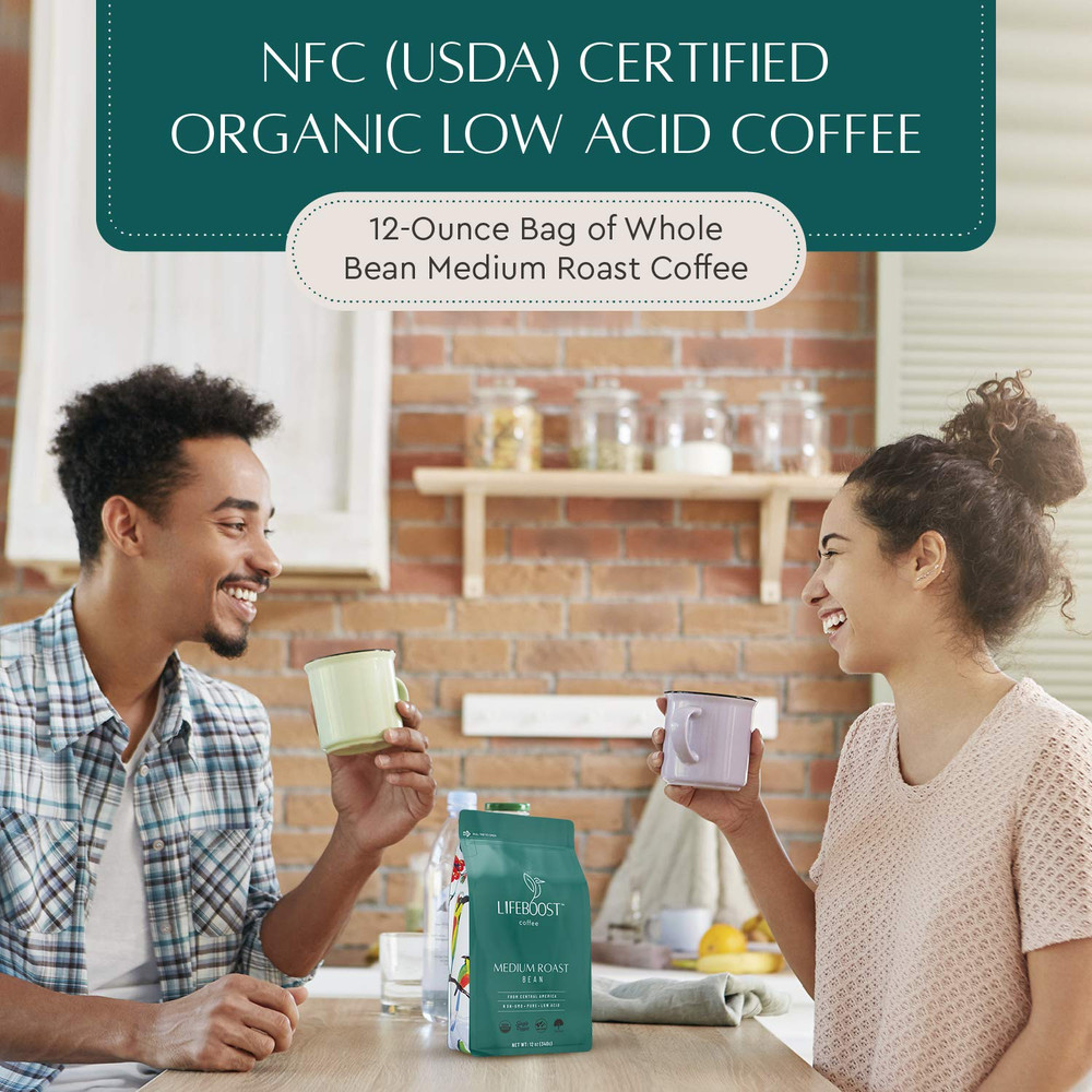 Coffee Organic Coffee Beans Medium Roast – Low Acid Single Origin Non-Gmo Org…