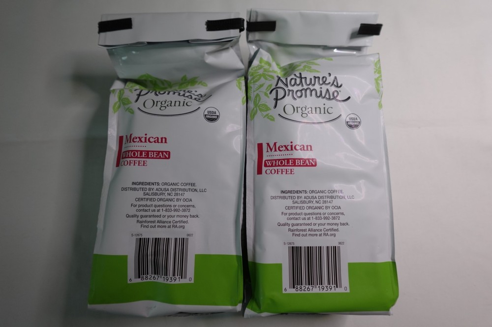 2Bags Nature’s Promise Organic Mexican Whole Coffee Beans 10oz each BestBy3/7/26