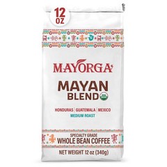 Organic Coffee 12oz Mayan Blend – Medium Roast Whole Bean Specialty Grade Cof…