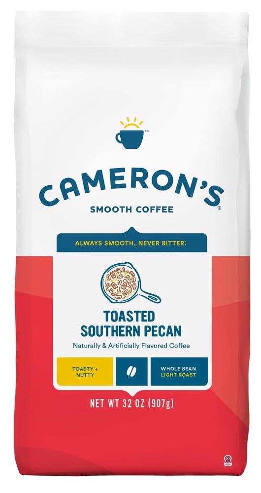 Cameron’s 32 Ounce Toasted Southern Pecan Blend Handcrafted Coffee Beans