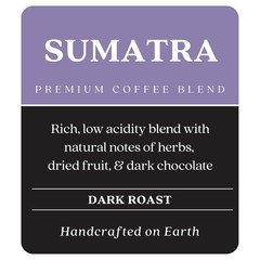 Whole Bean Coffee, Dark Roast, Sumatra Blend, 5 Lb | 5 Pound Bag, , Allergen …