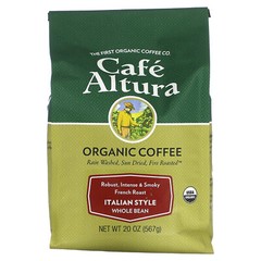 Organic Coffee, Italian Style, Whole Bean, French Roast, 20 oz (567 g)