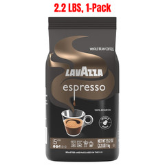 Lavazza Espresso Whole Bean Coffee Medium Roast 100% Arabica 2.2lb Bag,Free Ship