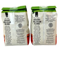 2 Packs Trader Joe’s Organic Fair Trade Bolivian Blend Bean Coffee 12 oz Each