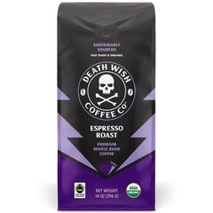 Death Wish Coffee, Whole Bean Espresso Roast – Organic, Fair Trade, Arabica a…