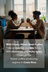 Café 1820 Premium Whole Bean Kilo from Costa Rica (2.2 lb./1 Kilo, 1 Pack)