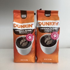 Dunkin’ Original Blend Medium Roast Whole Bean Coffee 12oz Pack of 2