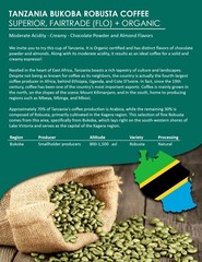 organic green Robusta coffee beans from Tanzania 2 pounds