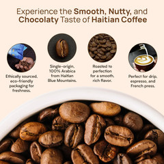 Medium Roast Whole Bean Coffee | Haitian Blue Mountain 100% Arabica