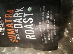 Coopers Cask Cofee Sumatra Organic Dark Roast 12 Oz