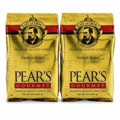 Pear’s French Roast Ground Coffee | Pack of 2 | 8 oz | Brenmar