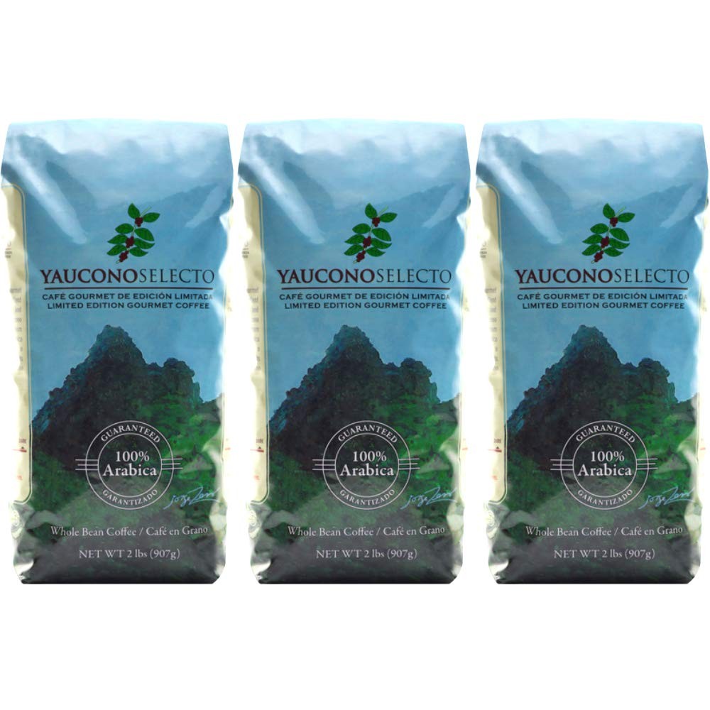 Yaucono Selecto Whole Bean Coffee 32 Oz Pack of 3 Medium Dark Roast 100% Arabica