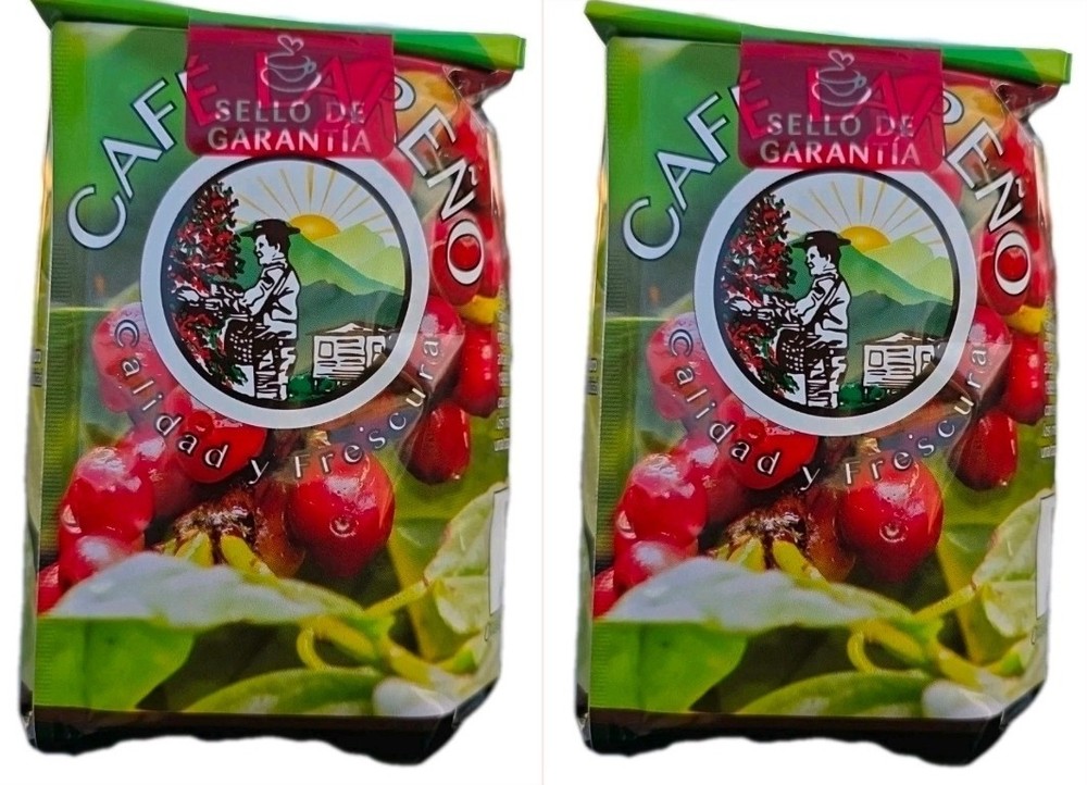 X2 Cafe Lareño Puerto Rican 100% Pure Roasted Coffee Beans 14oz pack
