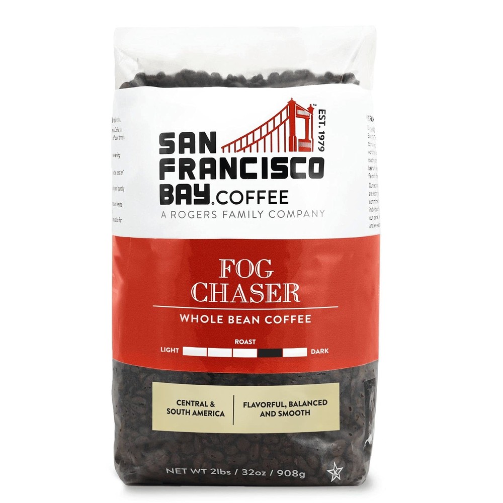 San Francisco Bay Coffee – Medium-Dark Roast Whole Bean Coffee – Fog Chaser 2…