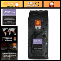 Dark Roast Whole Bean Coffee, Sumatra Blend, 5 Lb – Premium Gourmet Brew