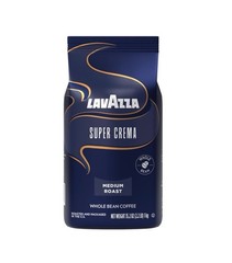 Lavazza Super Crema Whole Bean Coffee, Medium Espresso Roast 2.2 lb Bag 1 pack