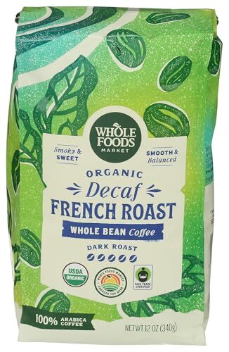 Organic Decaf Dark French Roast Coffee Whole Bean 12 Ounce Whole Foods