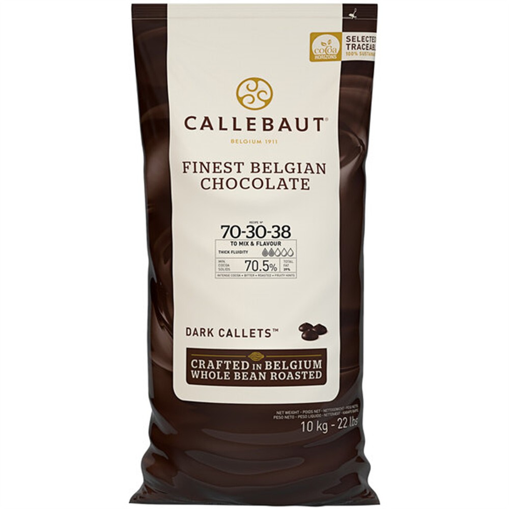Callebaut Recipe 70/30 Dark Chocolate Callets? 22 lb. WS-409C7030595