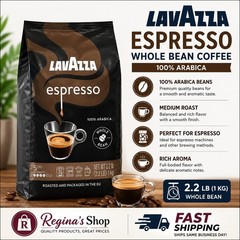 Lavazza Espresso Whole Bean Coffee 100% Arabica Medium Roast 2.2 lb 1kg