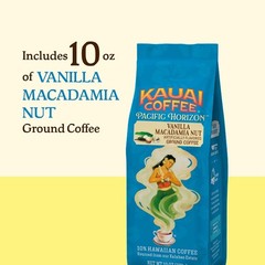 Kauai Hawaiian Ground Coffee – Vanilla Macadamia Nut, 10oz, Medium Roast Bliss