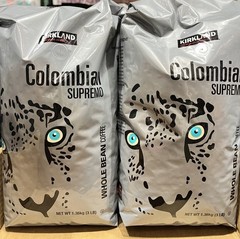 Colombian Supremo Coffee Whole Bean Kirkland Signature 100% Arabica 2 Bags 6 IB