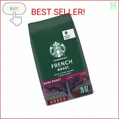 Starbucks Whole Bean Coffee, Dark Roast Coffee, French Roast, 100% Arabica, 1 ba