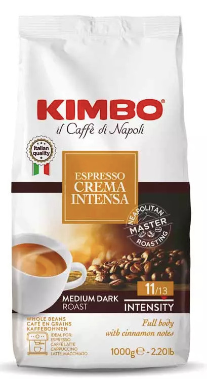 Kimbo Espresso Creama Intensa Medium Dark Roast Coffee Beans 2.2 LBS (PACK OF 2)