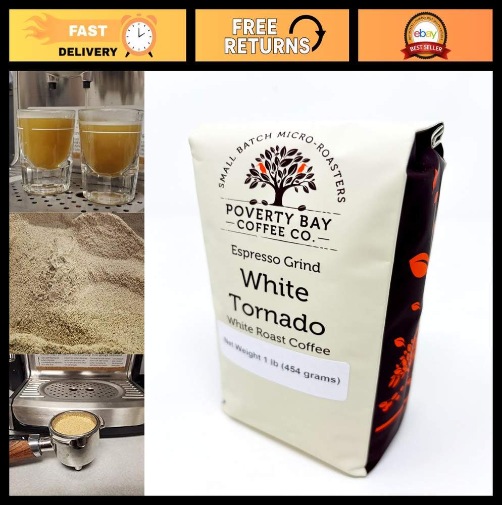 2lb White Coffee Beans – Special Grind, Unique Flavor, Freshly Roasted