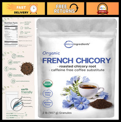 Organic Chicory Root Granules 2lbs | Caffeine-Free Coffee Substitute | Prebiotic