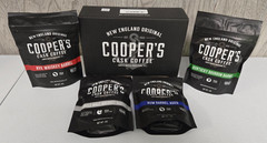 Cooper’s Cask 4 Pack Bourbon & Whiskey Barrel Aged Coffee Box Set