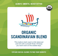 Cameron’s Coffee Roasted Whole Bean Coffee, Organic Scandinavian Blend, 4 Pound