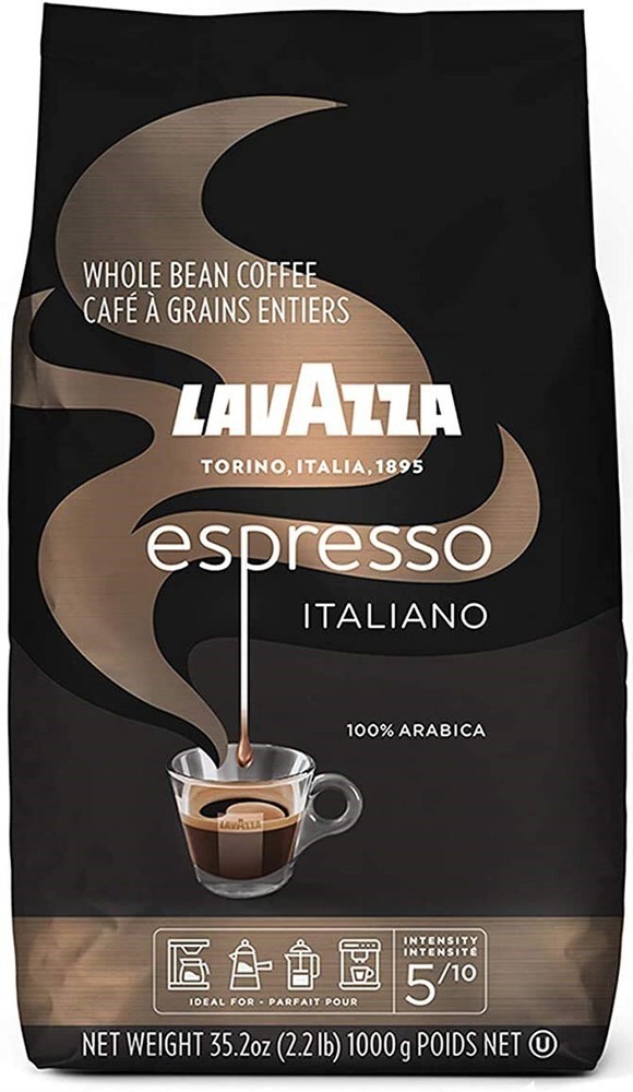 Lavazza Caffe Espresso Italiano Whole Bean, Medium Roast 2.2 lbs bag