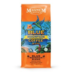 Magnum Exotics Coffee, Blue Mountain Blend MediumLight Roast, Whole Bean, Ma…