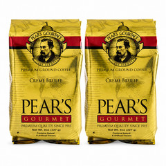 Pear’s Creme Brulee Ground Coffee | Pack of 2 | 8 oz | Brenmar