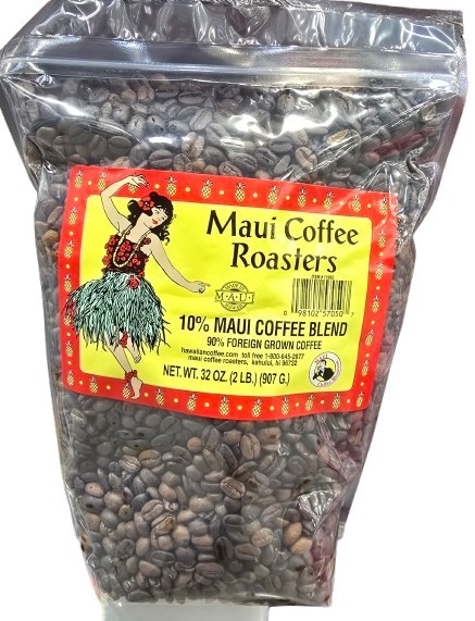 Maui Coffee Roasters Whole Bean Coffee Bulk, Maui Blend, 2-Pound