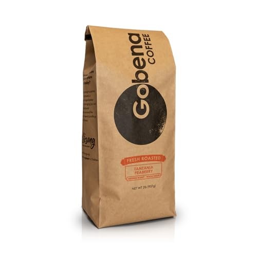 Tanzanian Peaberry Medium Roast Whole Bean Arabica Bulk Coffee 2 lb 32oz Bag Box
