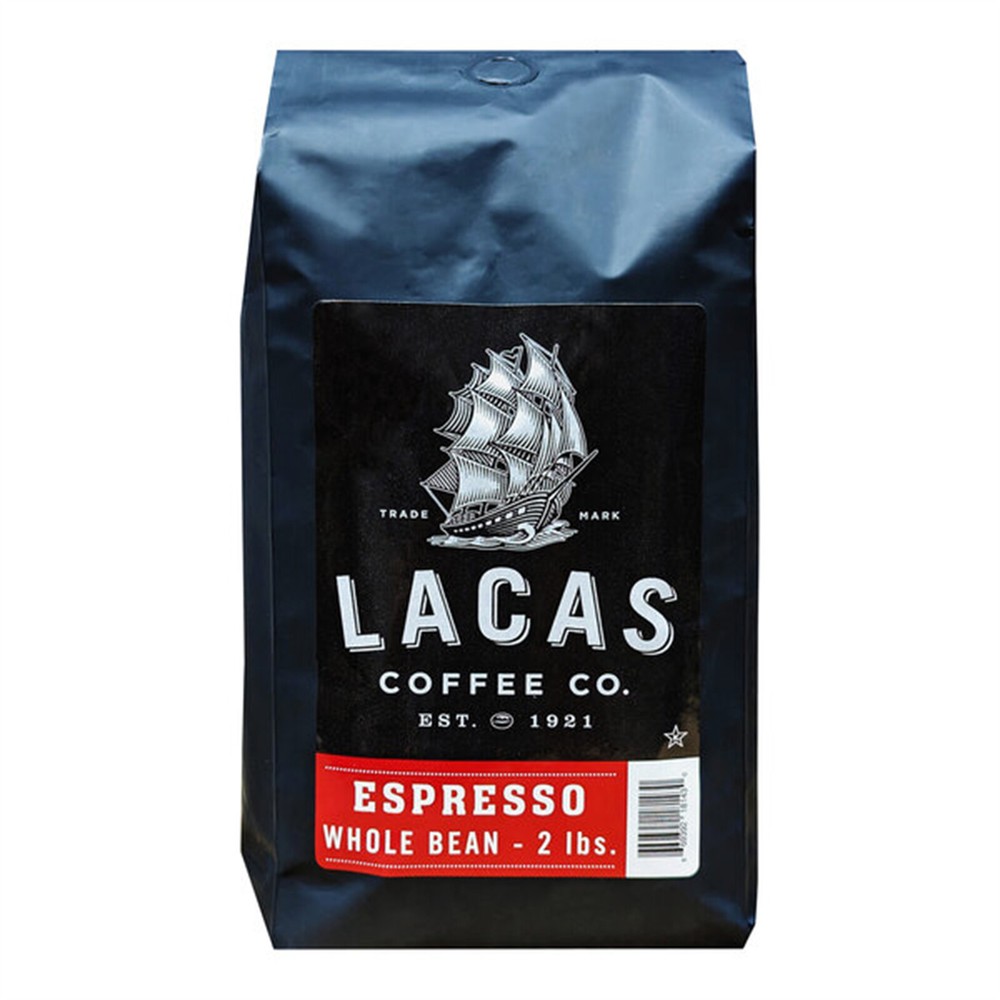 Lacas Coffee Whole Bean Espresso 2 lb. – 4/Pieces WS-110LCWBESPRO