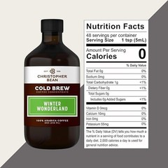 Christopher Bean Winter Wonderland Cold Brew Coffee -100% Arabica Coffee Bottle