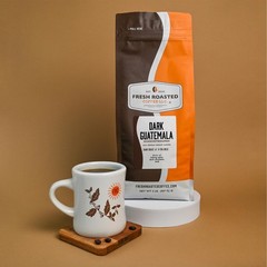 Dark Guatemala Huehuetenango Whole Bean Coffee – Fresh Roasted, Dark Roast, 2 lb