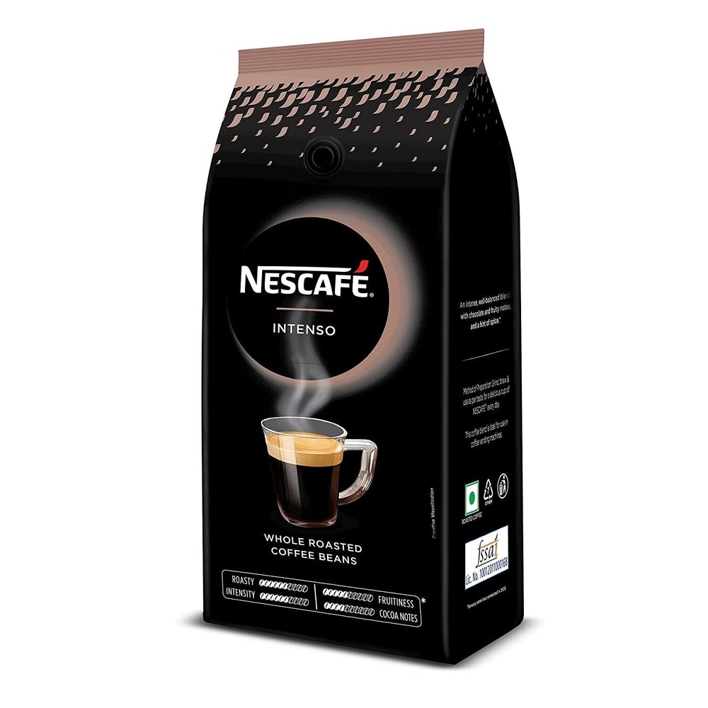 Nescafe Intenso Whole Roasted Coffee Beans 1Kg Arabica and Robusta Blend Bag