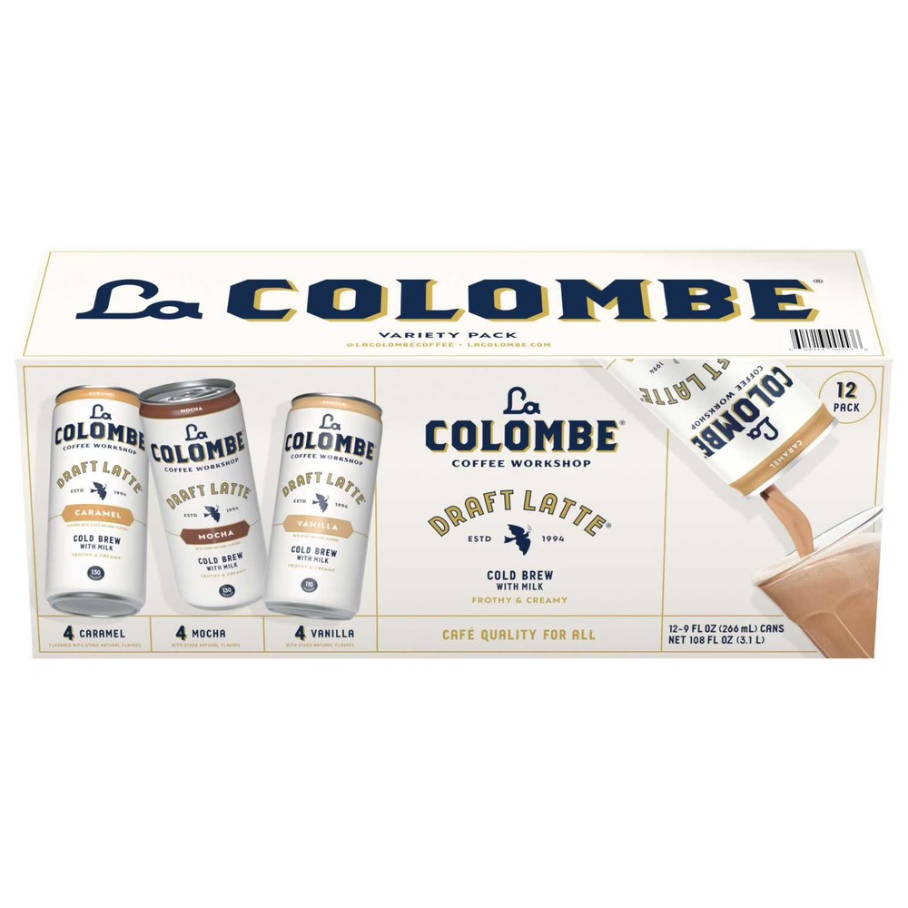 La Colombe Coffee Draft Latte Variety Pack, 9 Fluid Ounce (Pack of 12)