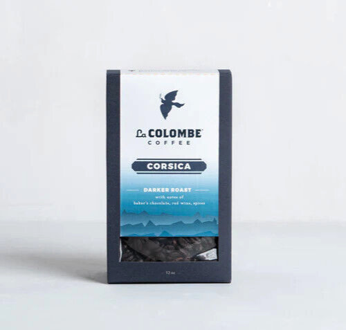 LA COLOMBE COFFEE CORSICA DARK ROAST BLEND WHOLE BEAN 12OZ