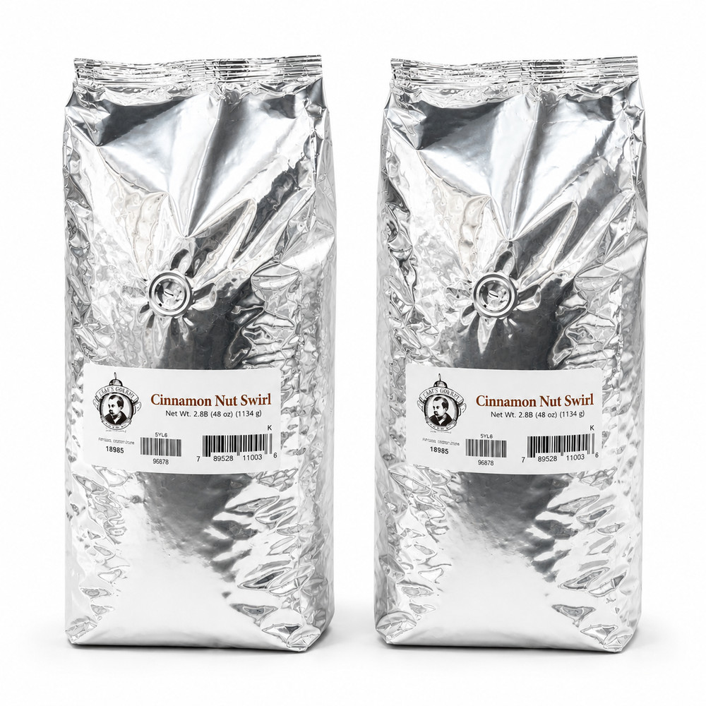 Pear’s Cinnamon Nut Swirl Whole Bean Coffee | Pack of 2 | 2.5 lb | Brenmar