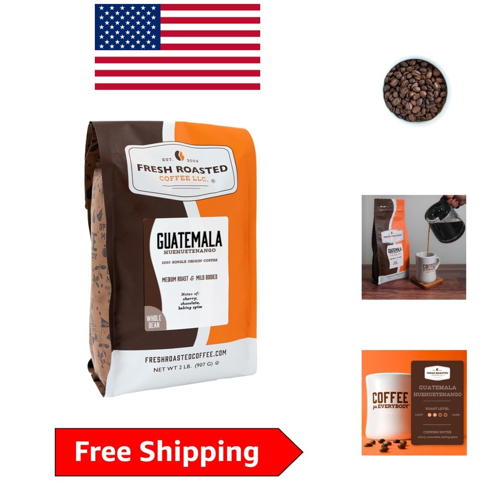 Guatemala Huehuetenango Whole Bean Coffee – Medium Roast, 2 lb Kosher Delight