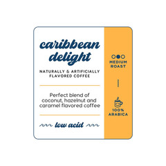 , Whole Bean, Medium Roast, Caribbean Delight, 2 Lb Bag, 32 Oz