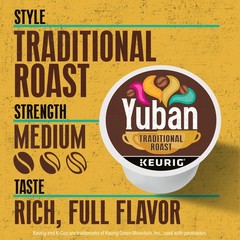 Yuban Traditional Roast Medium K-Cup Coffee Pods, 10 Count