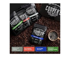 New In Box COOPERS CASK COFFEE WHISKEY BARREL AGED COFFEE SET -Whole Bean