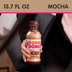 Dunkin’ Mocha Iced Coffee Bottle, 13.7 fl oz, 12 Pack Fl Oz (Pack of 12)