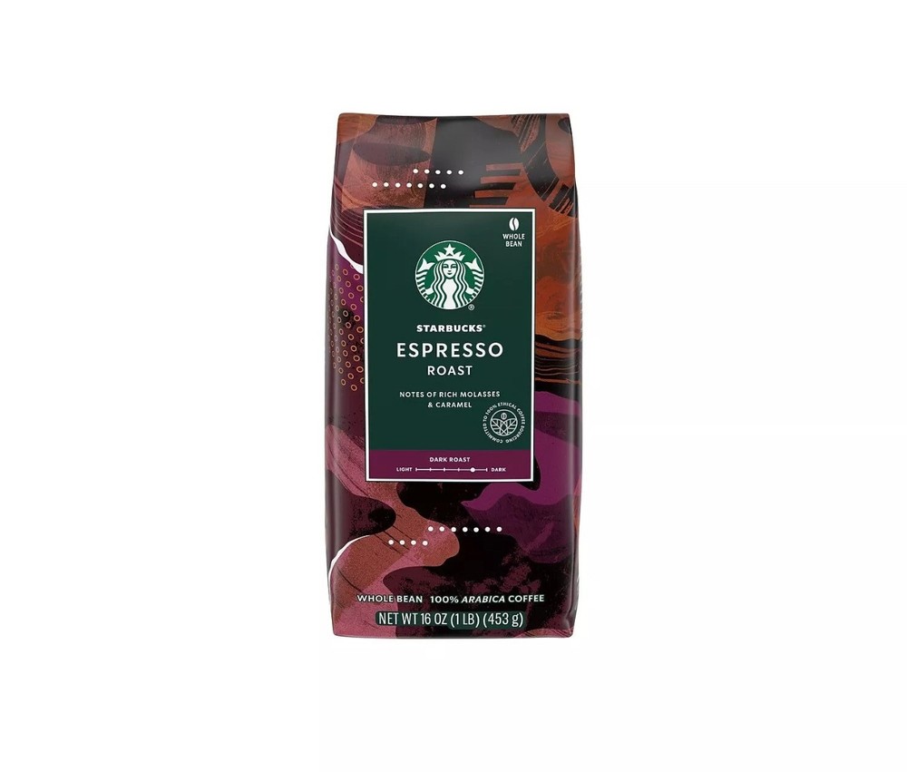 Starbucks Espresso Whole Bean Coffee Dark Roast 4- 1 Pounds Bags