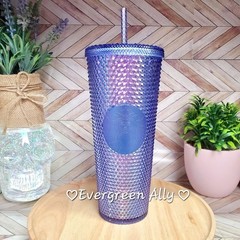 NEW Starbucks Disneyland Resort Purple Iridescent Studded Tumbler Venti 24oz 💫